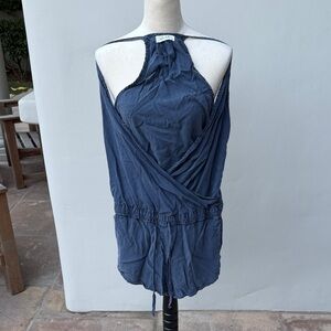 Bella Dahl Flirty Denim Blue Romper size Medium, Like New